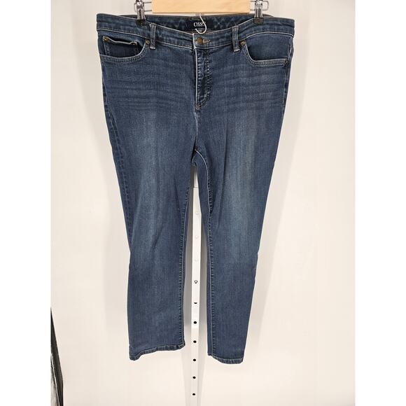 Chaps Denim Women's Blue Mid Rise Button Closer Casual Jeans Size 16 - Picture 1 of 4